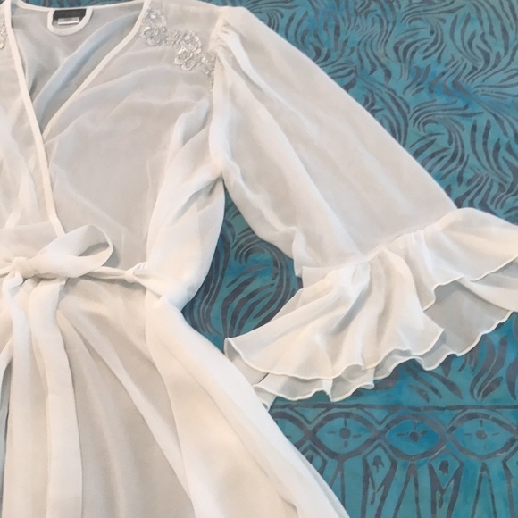 Seductivewear Sheer White Robe Size L - Picture 7 of 7